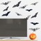 24-Pack Halloween 3D Hollow Bat Wall Decorations – Scary PVC Stickers for Kitchen, Bedroom, Fireplace, Bathroom, Indoor & Outdoor Halloween Party Décor, Black
